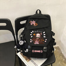 Demon Slayer Tomioka Giyuu Black/White Anime School Bag Casual Travel Backpack