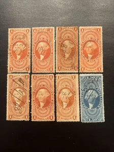 US Revenue Stamps Scott #R66-71,75,78 Used Ng - Picture 1 of 2