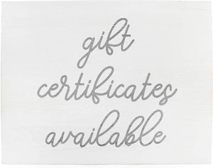 White Gift Certificates Available Sign, Store Sign for Gift Cards- Darware - Picture 1 of 6