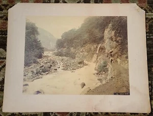 Antique Photograph Kusakabe Kimbei Japan Hand Tinted Albumen Nikko Road - Picture 1 of 21