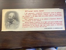 Volantino Propaganda Politica Giuseppe Garibaldi