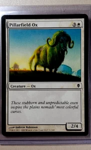 2009 MTG Magic the Gathering Zendikar #31 Pillarfield Ox White WOTC Card - Picture 1 of 3