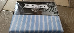 NEW FULL SIZE SHEET SET BLUE STRIPE JERSEY KNIT SHEET SET FULL DOUBLE SIZE - Picture 1 of 7