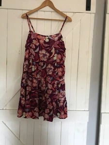 Old Navy Damen Midikleid Größe XL Blumen Baumwolle Preppy Sommer Sommerkleid - Bild 1 von 7
