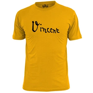 Herren Vincent Van Gogh Signature T-Shirt Künstler Maler Impressionist Sonnenblumen - Bild 1 von 1