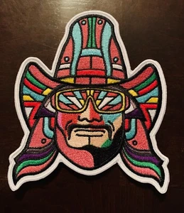 VARY RARE Randy Savage MACHO MAN Large 5in. Patch Iron Sew On Embroidered - Picture 1 of 2