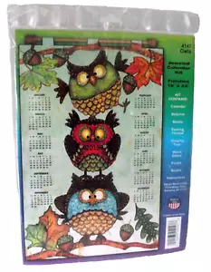 Calendar Owls Sequins Kit Jeweled Craft Beads 2015 Debra Jordan Bryan 4147 New - Picture 1 of 3