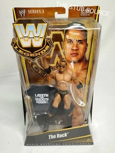 Figura WWE Dwayne The Rock Johnson Legends Serie 3 Mattel 2010 Sellada de Fábrica - Imagen 1 de 7