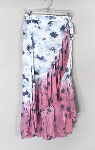 Surf Gypsy, Wrapped and Ruffled Tied at the Waist Midi Tie Dye Skirt, Sz M, NWT - Picture 1 of 7