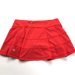Lululemon Pace Rival 6 (Fit 28 In) Orange Golf Skirt Skort 2.5" Shorts W8AB7R
