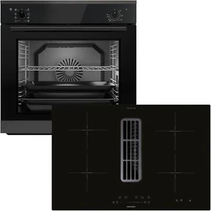 Oranier Backofen Set 9 Funktionen autark Induktionskochfeld 80 cm mit Dunstabzug - Bild 1 von 10