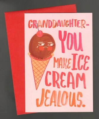情人节贺卡孙女你制作冰淇淋嫉妒酷  — 第 1/2 张图片