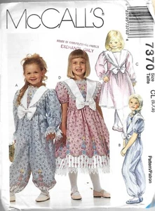 Vestido y mono McCall's Patrón #7370-niño/niña en tallas 6-7-8 - Imagen 1 de 1
