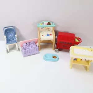 Loving Family Dollhouse Lot Desk BBQ Stroller Baby Changing Toy Chest Dog Bowl - Picture 1 of 4