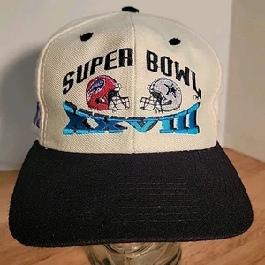 Vintage NFL Super Bowl XXVIII Buffalo Bills Cowboys Logo 7 Snapback Cap Hat - Picture 1 of 6