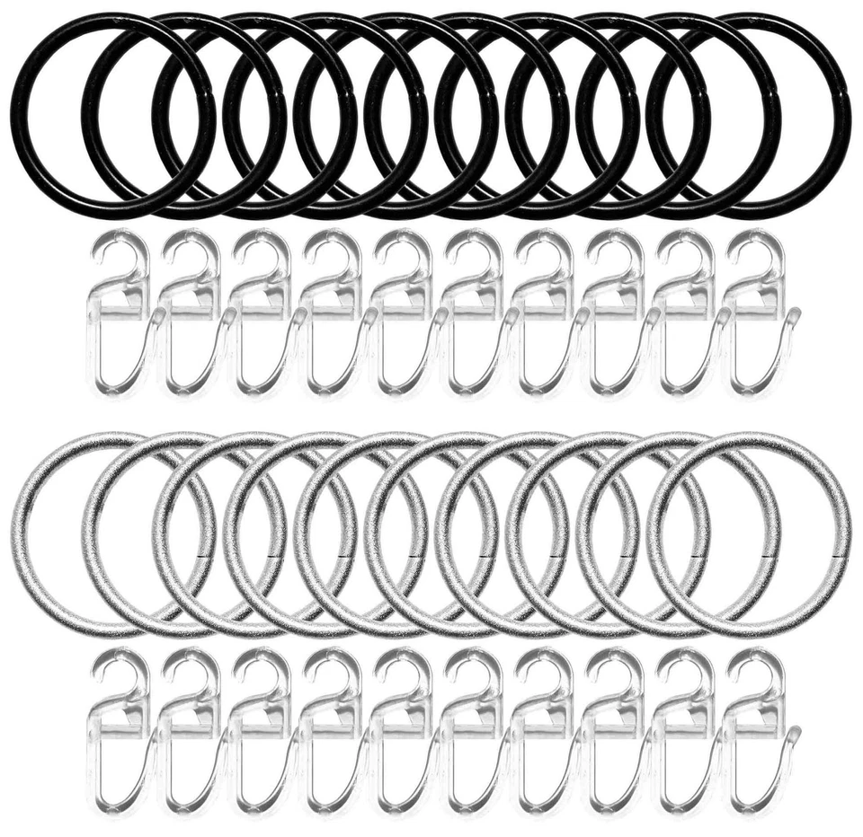 Gardinenringe mit Faltenlegehaken »Köln« Ø 35/40mm Gardinenstange - Bild 1 von 1