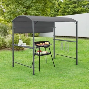 Grillpavillon Pyrgos 215 x 220 x 140 cm Dunkelgrau en.casa - Bild 1 von 6