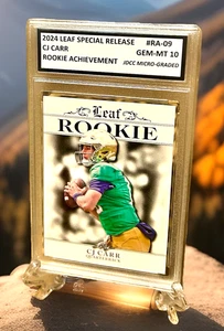 CJ CARR Notre Dame 2024 HOJA GRADUADA GEMA-MT 10 LOGRO NOVATO #RA-09. Certificado de autenticidad!! - Imagen 1 de 5