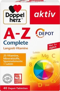 Doppelherz A-Z Depot Complete, Langzeit-Vitamine, Multivitamin 40 Tabletten - Picture 1 of 3
