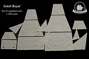 Heller Soleil Royal 1:100 - Complete sets of cloth sails - Picture 1 of 23