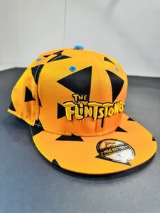 Headgear Classics Hat Fitted Flintstones 1960 Fred Orange Black Cap 7 1/2 NEW - Picture 1 of 7