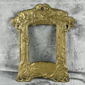 Antiker Bilderrahmen Jugendstil Bronze ? Putto Broken Staffelei Back - Bild 1 von 9