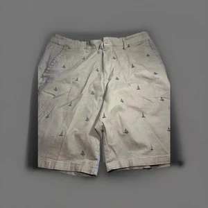 Pantaloncini Rugby University taglia 40 kaki stampa nave nautica misto cotone elasticizzato - Foto 1 di 13