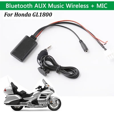 Teléfono Bluetooth 5.0 AUX Música + Micrófono para Honda Goldwing GL1800 Música Inalámbrica Foto 1 de 4
