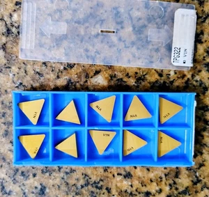 🗽VALENITE TPG322 V1N INDEXABLE CARBIDE INSERTS 10 PCS MACHINIST/ TOOLMAKER - Picture 1 of 6