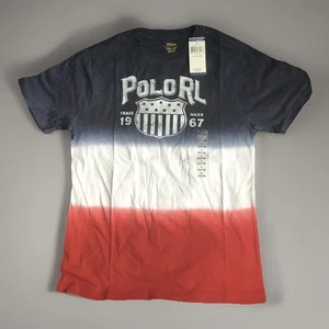 Polo Ralph Lauren Boys Red White & Blue Graphic Tee Size Large (14-16) - Picture 1 of 2