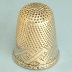 Antique Engraved 14 Kt Gold Thimble * American * Circa 1880s