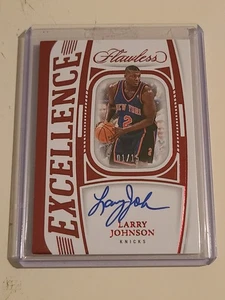 LARRY JOHNSON 2023-24 FLAWLESS #ES-LJO EXCELLENCE AUTO RUBY SSP FOTL #1/15 RARE - Picture 1 of 2