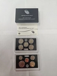2017 225th Anniversary Enhanced + COA Uncirculated 10PC Coin Set NEW - Picture 1 of 8