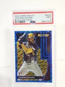 2024 Topps Update Jackson Chourio Black Gold Blue #BG-25 PSA 9 Rookie RC SP Mint - Picture 1 of 2