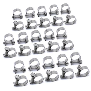 30X HPS #12 Stainless Fuel Injection Hose Clamp 25/64" - 15/32" (10mm - 12mm) - Bild 1 von 2