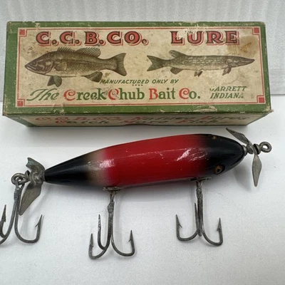 Vintage Creek Chub 1524 Injured Minnow in tough REDWING BLACKBIRD - Image 1 of 4