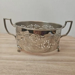 Portaplatos Caserol Redondo Plateado Vintage 3.5" Alto - Imagen 1 de 12