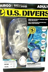 NIB Airgo U.S. Divers Easy Breathe Snorkel System Explore Series Adult LG/XL 5" - Picture 1 of 9