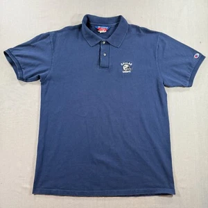 VTG Champion Dallas Cowboys Polo Shirt Mens Large Blue Knit NFL Short Sleeve - Picture 1 of 9