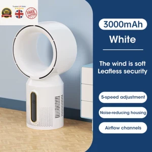 Desktop Bladeless Electric Fan Table Fan 5 Speed Tower Fan for Baby Cooler Air C - Picture 1 of 10