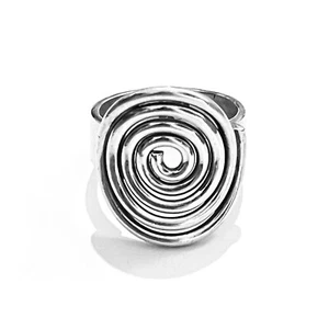 Anello in argento sterling 925 con spirale a vortice Messico misura 7,5 - Foto 1 di 3