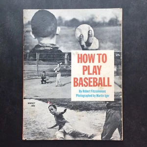 Libro de bolsillo vintage de Cómo jugar al béisbol de Robert Fitzsimmons primera impresión 1 - Imagen 1 de 10