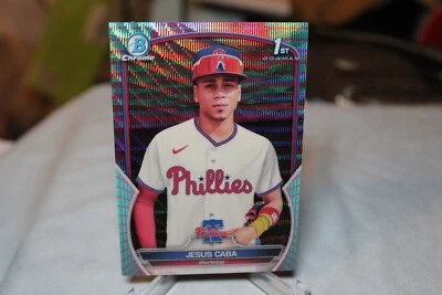 2023 Bowman Chrome aqua pink wave Refractor Jesus Caba 82/125 - Image 1 of 4