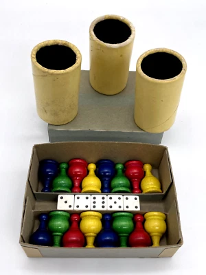 Parcheesi Gold Seal Edition Replacement PARTS VTG 1959 1950s Lot of 24 - Image 1 of 3