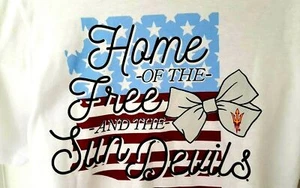 Arizona State Sun Devils T Shirt Size Large Home of the Free Front Back Logos  - Picture 1 of 4