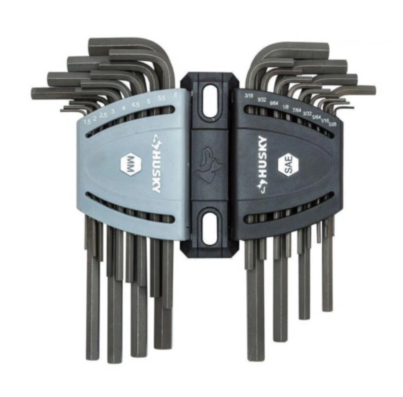 26 Piece Husky Long Arm Hex Key Set, 1/2" - 3/8", 1.50mm - 10mm - Image 1 of 2
