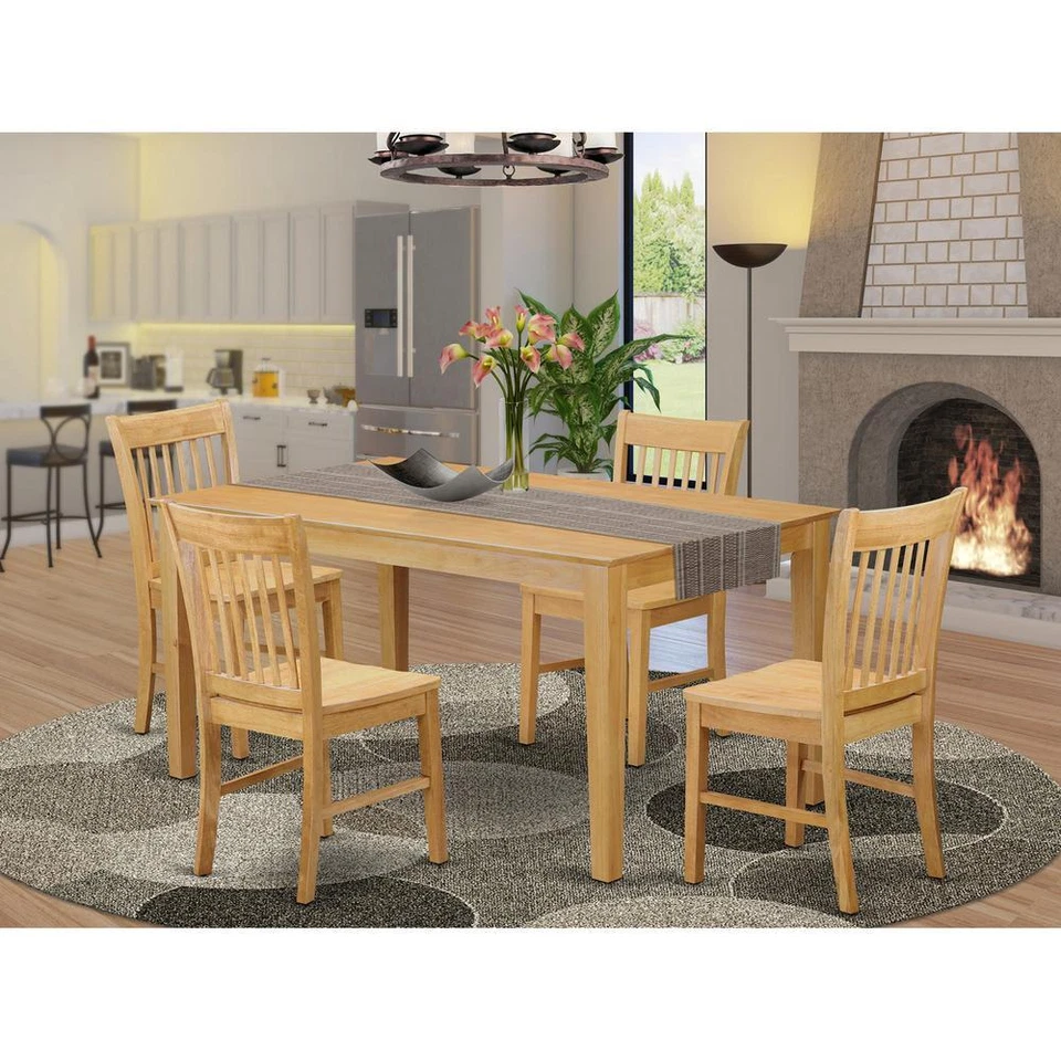 5  Pc  Dining  room  for  4  set--  Dining  Table  and  4  Chairs - Image 1 of 4