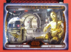 Star Wars Masterwork Companions R2-D2 C-3P0 Gold Canvas Parallel TOPPS 97/99 - Picture 1 of 3