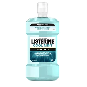 Listerine Collutorio Senza Alcool, Risciacquo Orale alla Menta Analcolico Uccide il 99,9% di G - Foto 1 di 12