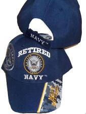 USA Retired Navy Baseball Style Embroidered Hat Blue Ball Cap Vet Us Veteran A21